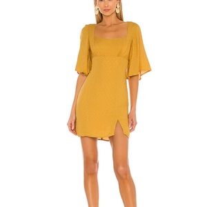 House of Harlow 1960 Mustard Mini Dress